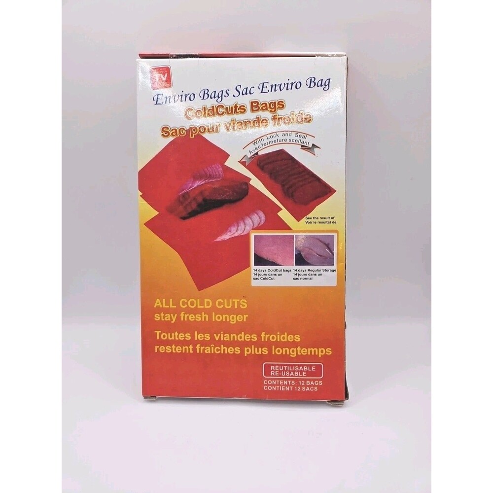 New Red Enviro Bags Cold Cuts Bags NOS 12 HTF Re-Usable Discontinued 2008